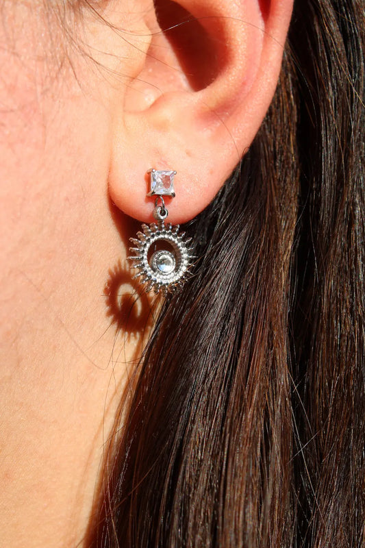 Boucles d'oreilles Alba argenté