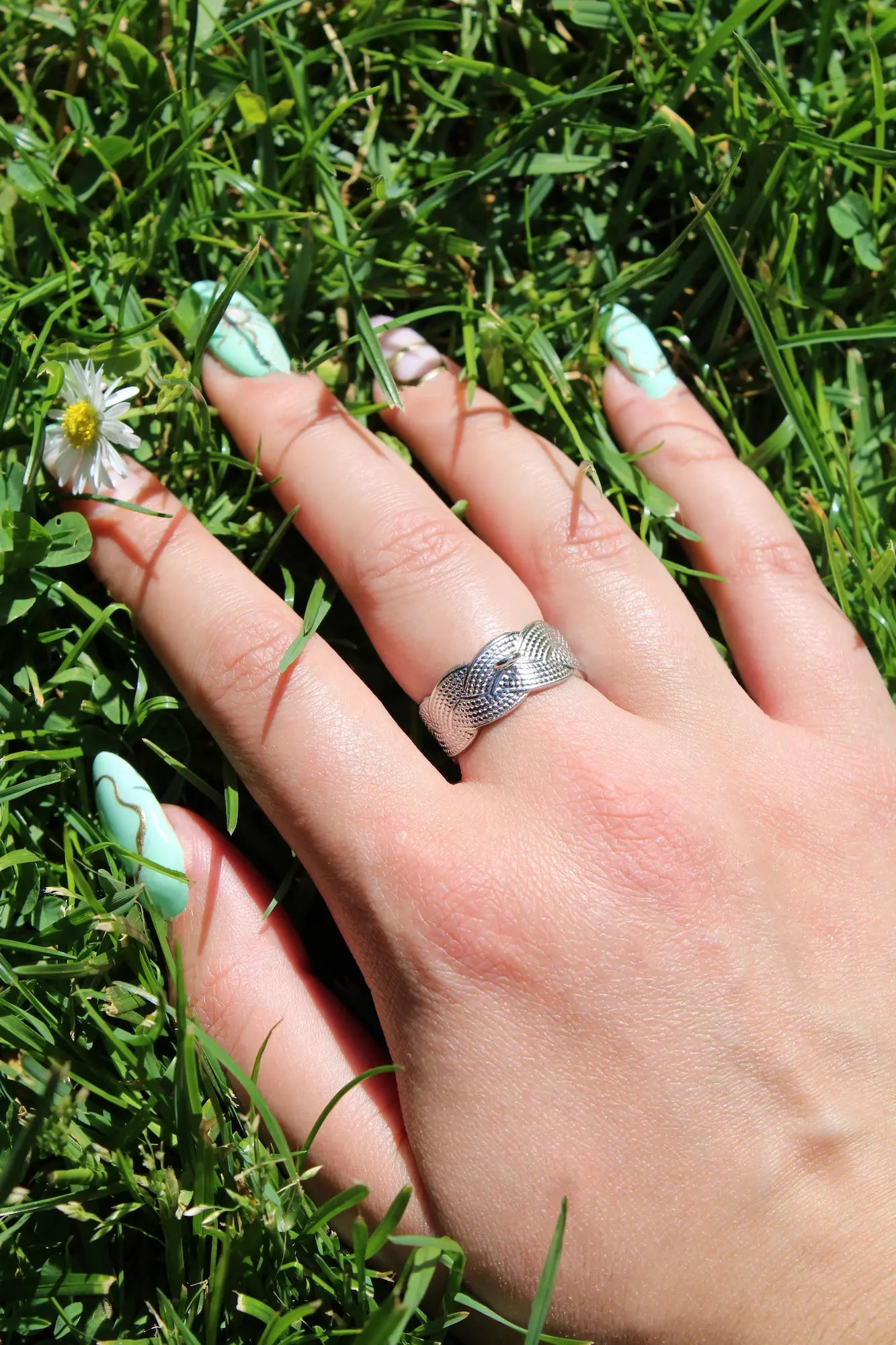 Bague céleste argenté