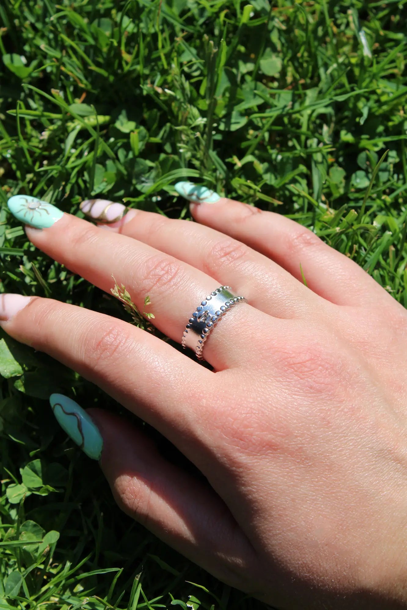 Bague envol argentée