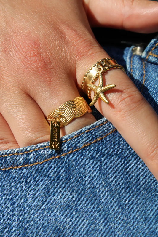 Bagues envol et celeste doré