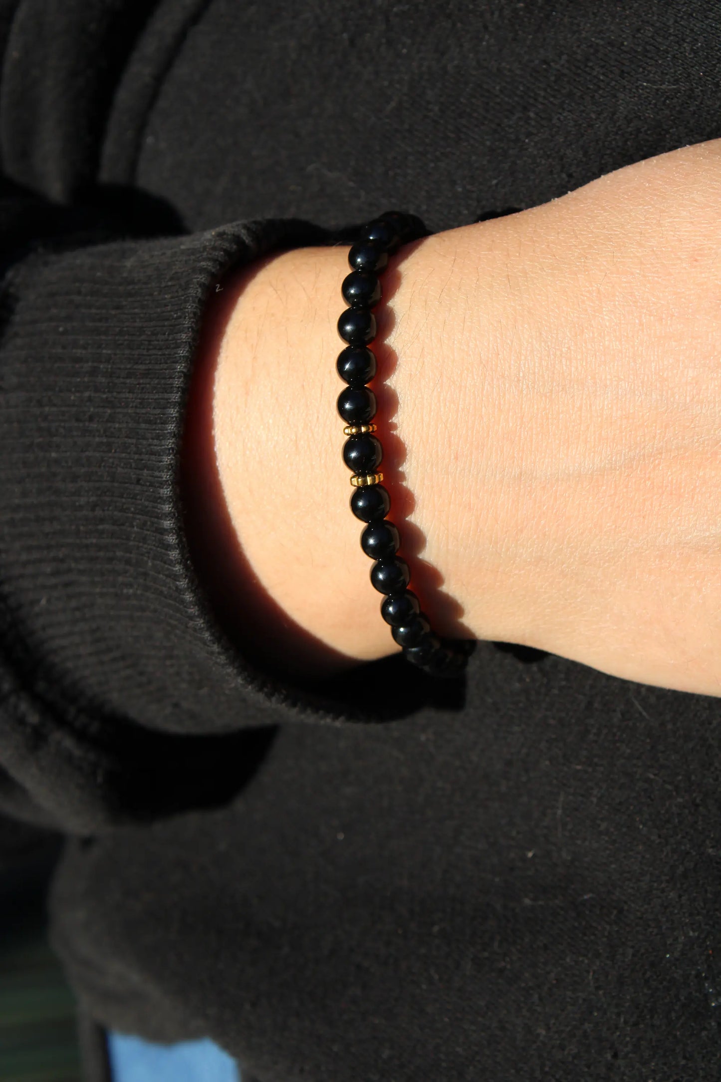 Bracelet onyxa femme doré