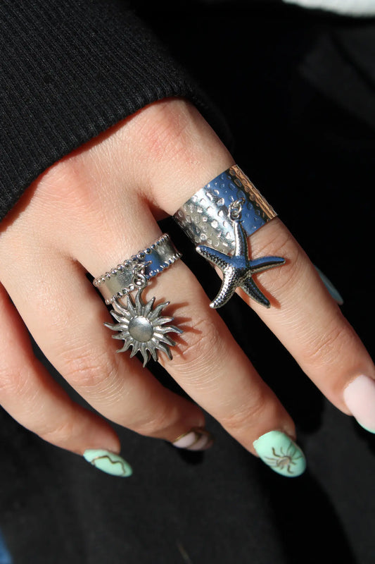 Bagues envol et rêverie argenté