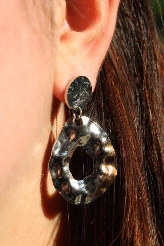 Boucles d'oreilles Sixtine argenté