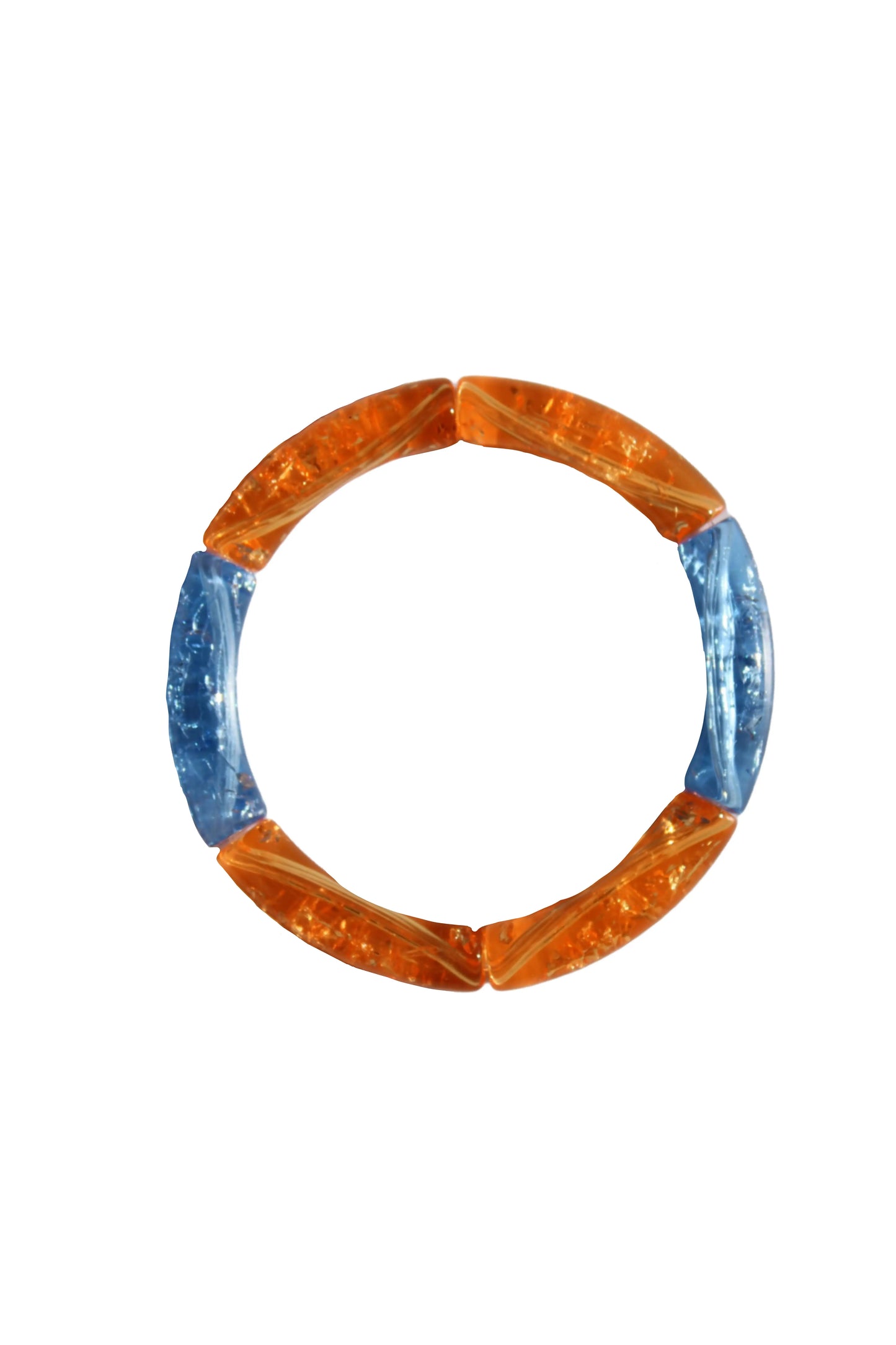 Bracelet solaris orange et bleu détouré
