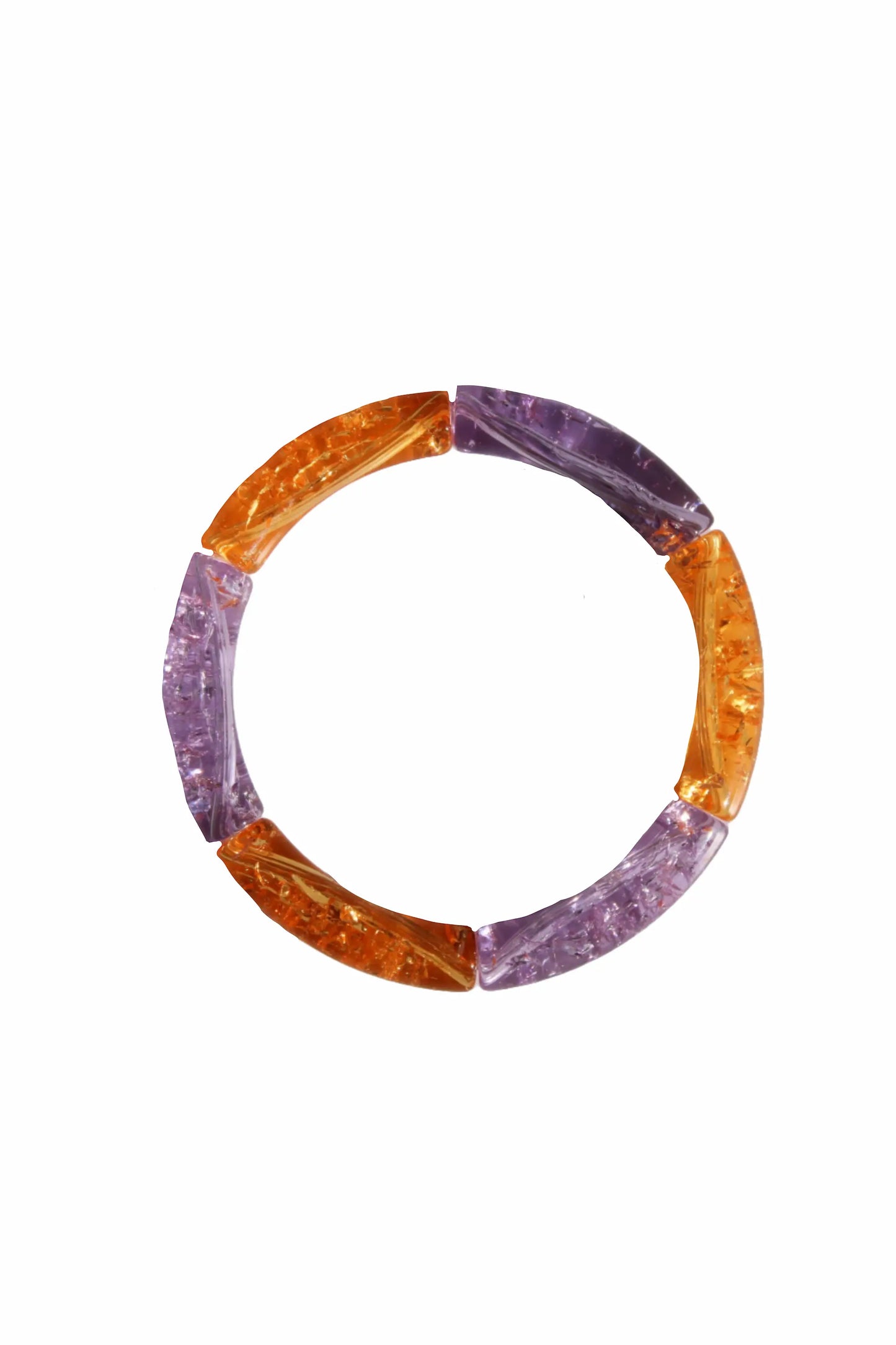 Bracelet solaris orange et violet détouré