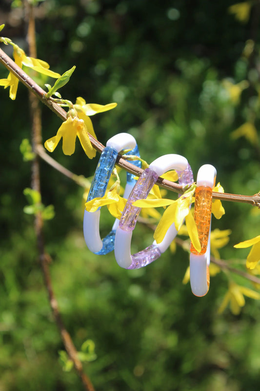 Bracelets opale bleu violet orange blanc 2
