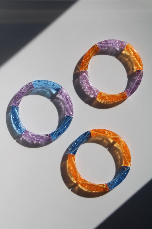 Bracelets solaris orange violet bleu
